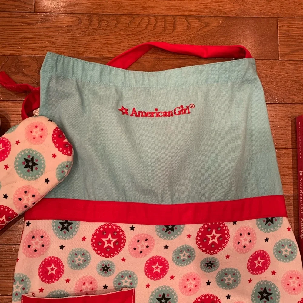 American Girl Apron, Oven Mit and Cookbooks
